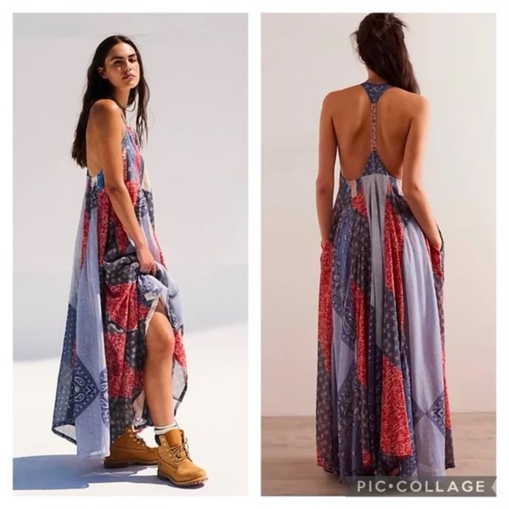 Free People We the Free Heritage Maxi Dress | Size Small | Forth of July Outfit